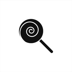Lollipop icon for your website, logo, app, UI, product print. Lollipop concept flat Silhouette vector illustration icon. EPS vector file