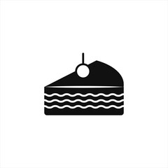 Pie icon for your website, logo, app, UI, product print. Pie concept flat Silhouette vector illustration icon. EPS vector file