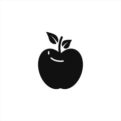 Apple icon for your website, logo, app, UI, product print. Apple concept flat Silhouette vector illustration icon