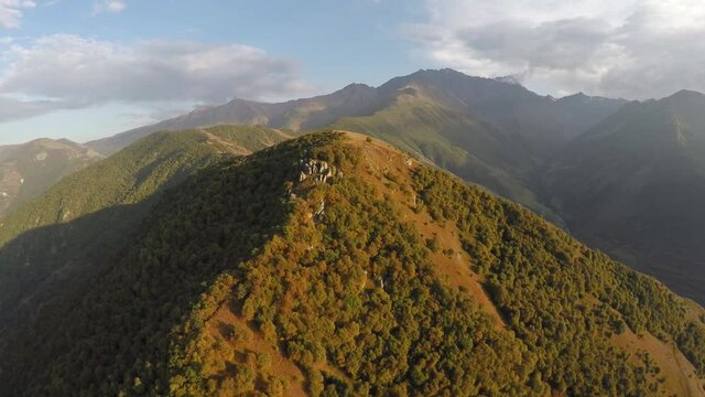 Caucasus, Ossetia. Archon Gorge. Autumn landscape.