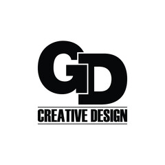 Obraz premium Letter GD simple logo design vector