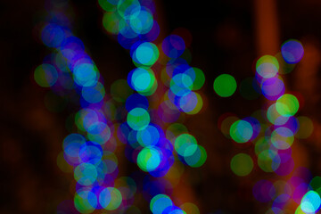 Lots of colorful blurred circles of light