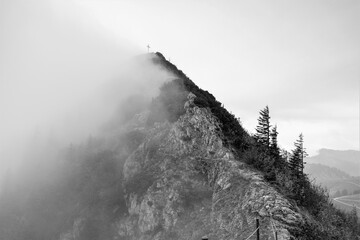 Fog rolling into the Bavarian Alps, Germany