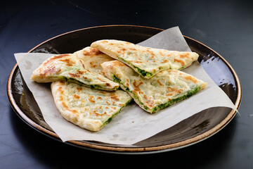 Asian flatbreads with cheese and herbs