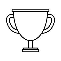 trophy cup award line style icon