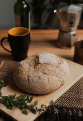 freshly baked homemade bread