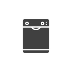 Dishwasher machine vector icon