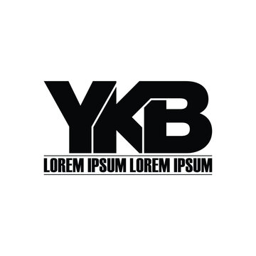 YKB letter monogram logo design vector
