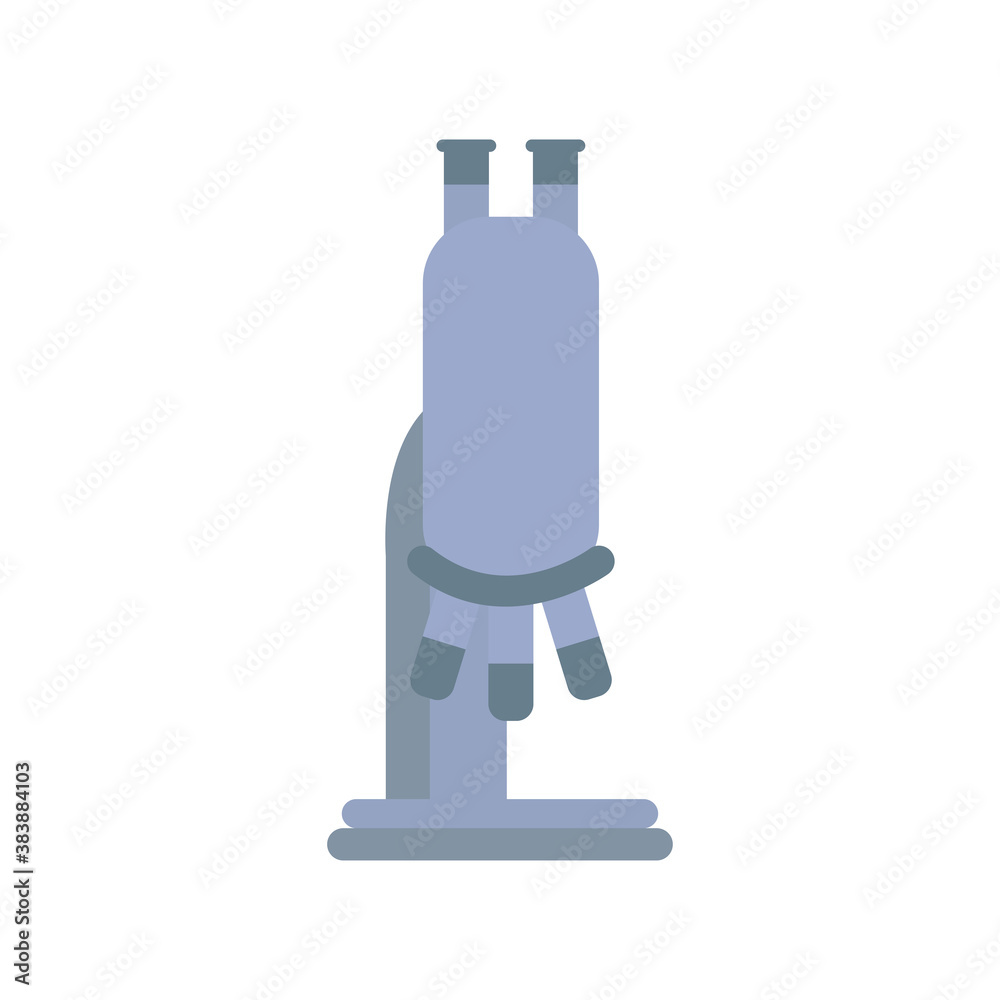 Sticker microscope laboratory flat style icon