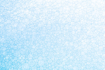 Macro close up of soap bubbles look like scienctific image of cell and cell membrane