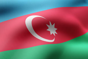 Azerbaijan 3d flag