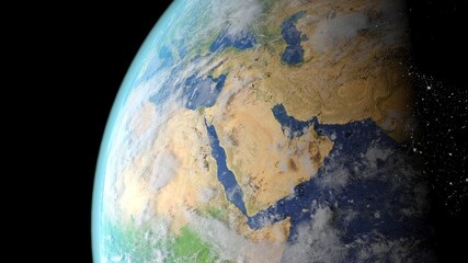 United arab emirates seen from space