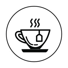 Vector of tea cup icon, isolated. Eps 10 vector illustration.