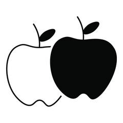 aple black and white icon