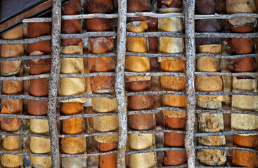 Rustic roof seen from below (detail), Diamantina, Brazil 