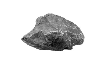 Big granite rock stone, isolated on white background.rock stone isolated on white background.