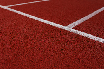 Lines on the stadium running track