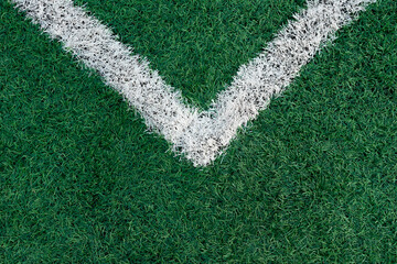 Football field lawn background with lines © Andrii 