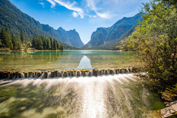 Tiny Waterfall at lago di Dobbiaco 