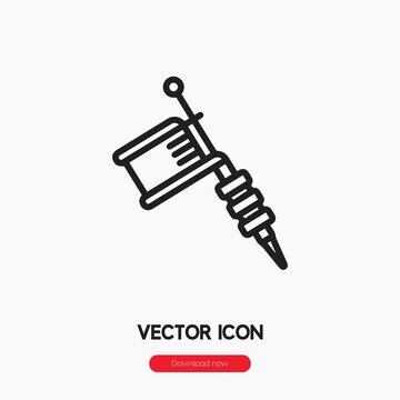 tattoo machine icon vector sign symbol