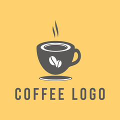 coffee cafe logo icon vector template with gradient color collection.