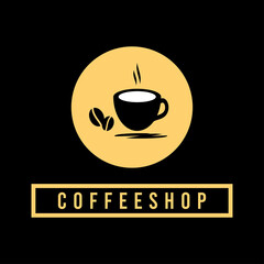 coffee cafe logo icon vector template with gradient color collection.