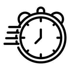 Stopwatch clock icon. Outline stopwatch clock vector icon for web design isolated on white background