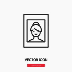 Fototapeta premium portrait icon vector sign symbol