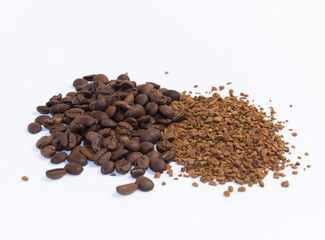 grain and ground coffee in bulk