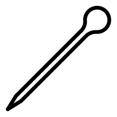 Toothpick icon. Outline toothpick vector icon for web design isolated on white background