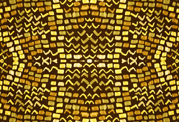 Camouflage Snake Watercolor Design. 