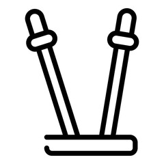 Plastic toothpick icon. Outline plastic toothpick vector icon for web design isolated on white background