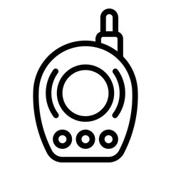 Baby monitor walkie talkie icon. Outline baby monitor walkie talkie vector icon for web design isolated on white background