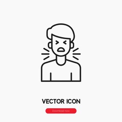 sore throat icon vector sign symbol