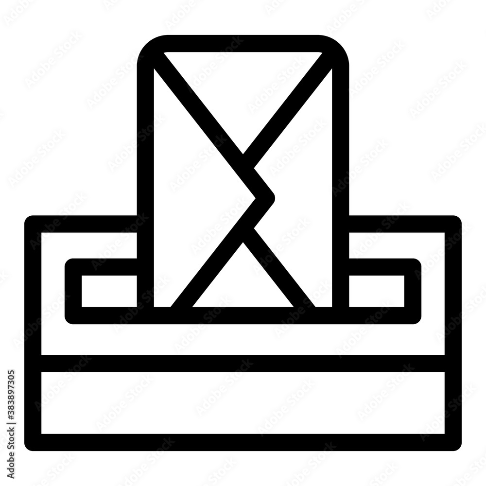 Poster envelope mail box icon. outline envelope mail box vector icon for web design isolated on white backg