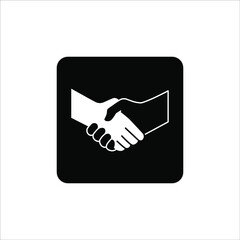 Handshake icon - Two hands together. Heart symbol vector illustration. editable icon