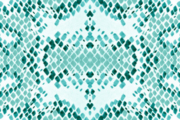 Watercolor Splatter Snake Pattern. 