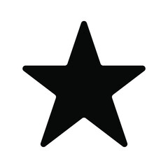 Black and white star icon with a different flat star style, vector illustration. eps 10