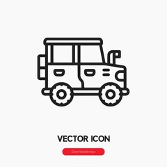 Fototapeta premium safari car icon vector sign symbol