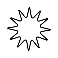 Black and white star icon with a different flat star style, vector illustration. eps 10