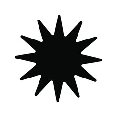 Obraz premium Black and white star icon with a different flat star style, vector illustration. eps 10