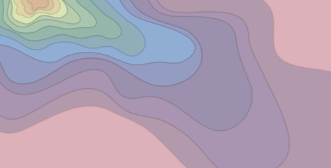 3d illustration Multicolored paper cut shape background Abstract 3d paper art style business presentation flyer poster Prints, decorations, cards, brochures.