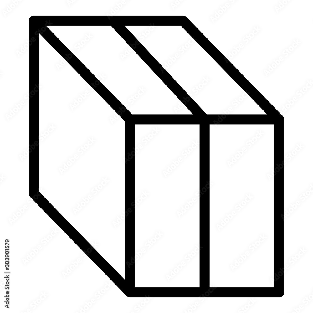 Poster import box icon. outline import box vector icon for web design isolated on white background