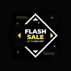 modern abstract creative professional flash sale social media template design 2021	