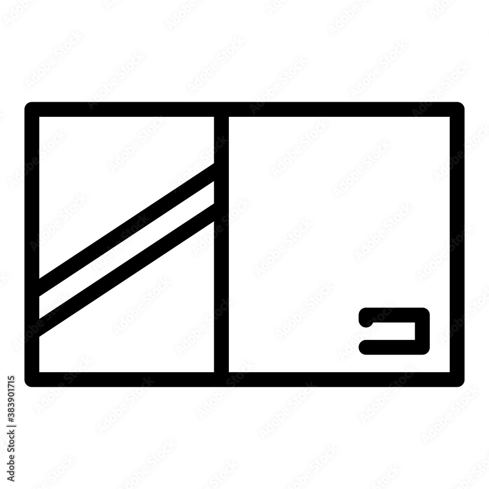 Poster return box icon. outline return box vector icon for web design isolated on white background