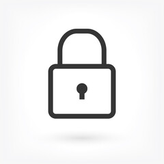 Lock Vector icon . Lorem Ipsum Illustration design