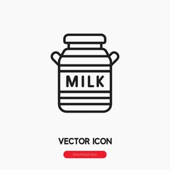 milk tank icon vector sign symbol
