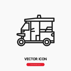 tuk tuk icon vector sign symbol
