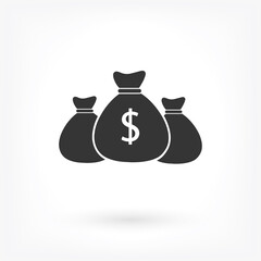 Money bag Vector icon . Lorem Ipsum Illustration design
