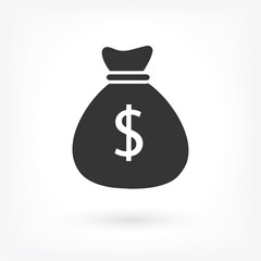 Money bag Vector icon . Lorem Ipsum Illustration design